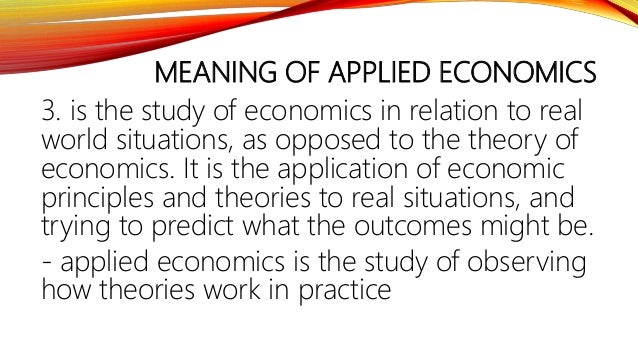 Applied Economics